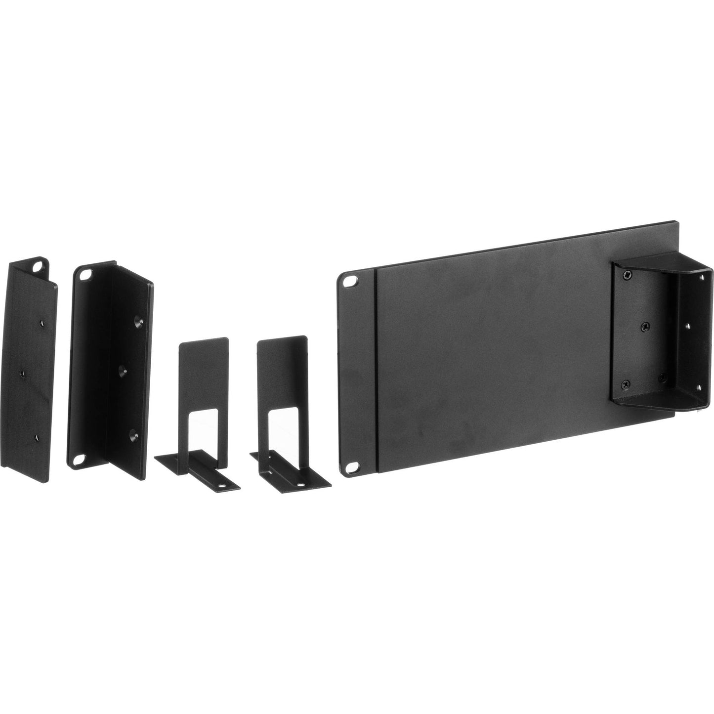 Blackmagic Design HyperDeck Extreme Rack Kit rear side of mounting tray showing welded bracket and screw holes
