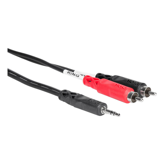 Hosa 3.5mm TRS to Dual RCA Stereo Breakout Cable ends