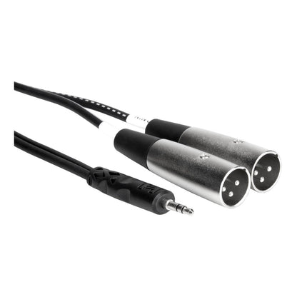 Hosa 3.5mm TRS to Dual XLR3M Stereo Breakout Cable ends