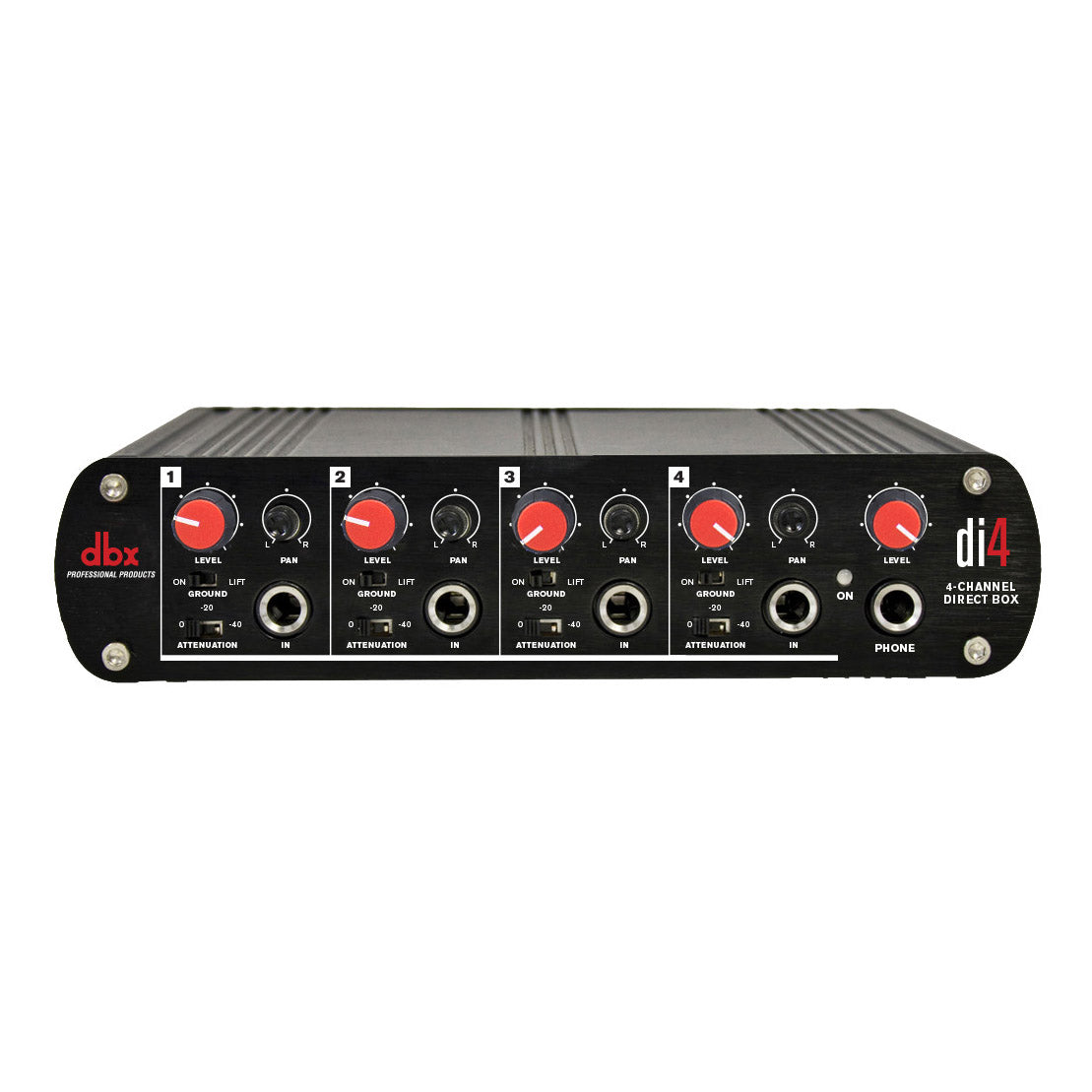 dbx Di4 Active 4-Channel Direct Box with Line Mixer