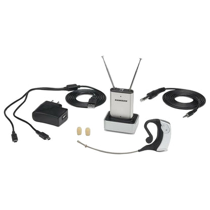 Samson SWAM2SES AirLine Wireless Headworn Microphone System components