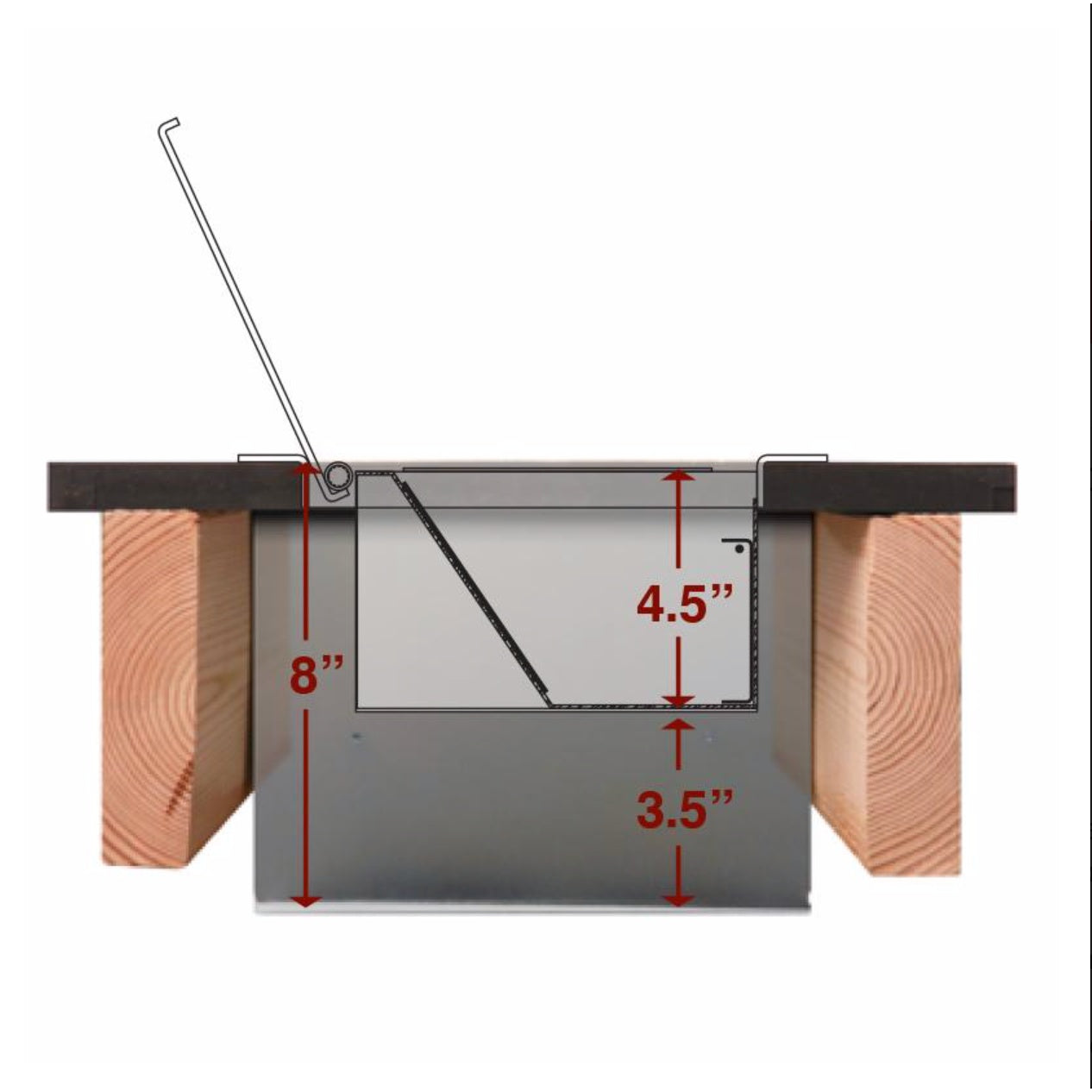 Ace Backstage Full Stage Pocket Standard Back Box | Depth: 8 inches, Finish: Stainless Steel