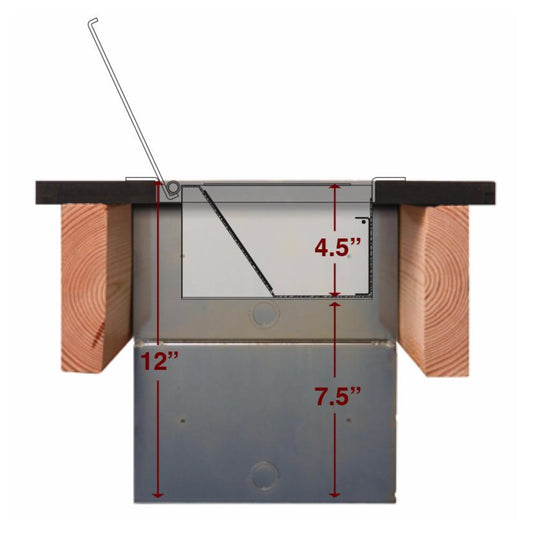 Ace Backstage Full Stage Pocket Standard Back Box | Depth: 12 inches, Finish: Stainless Steel