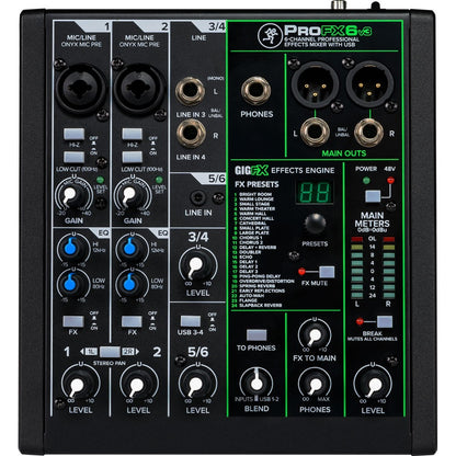 Mackie ProFX6v3 Effects Mixer with USB