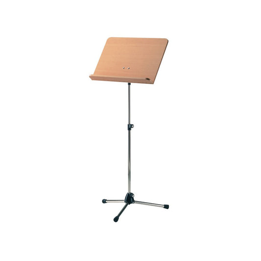 K&M 118/1 Orchestra Music Stand, Black Stand & Wooden Desk
