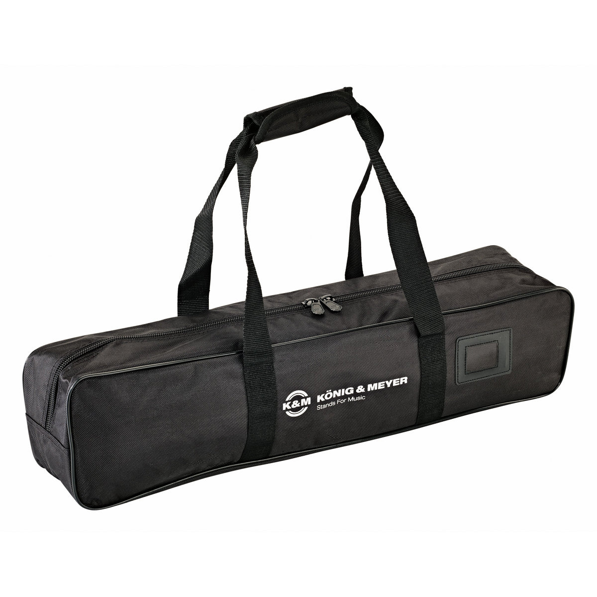 12125 music stand black nylon carry bag with zip closure, dual handles and K&M König & Meyer logo, K&M