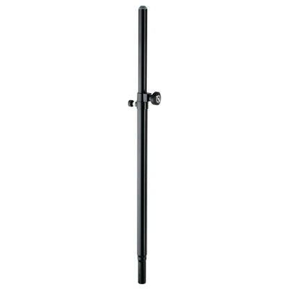 21336 distance rod full length front view with black tube and clamp collar with two clamping knobs at mid-height, K&M