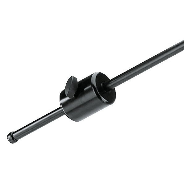 21430 overhead mic stand counterweight detail with clamping screw lever on the rear end of the boom arm, K&M