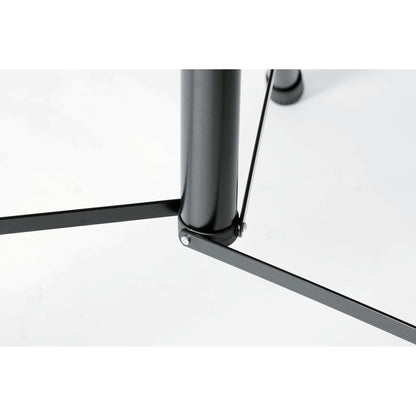 21436 speaker stand base detail showing riveted flat steel leg braces joined to the center column collar, K&M