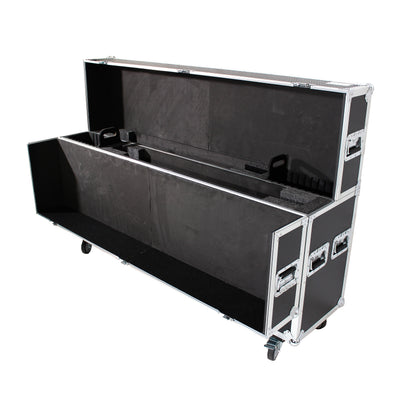 ProX Universal Dual Flat Panel Monitor Flight Case ATA Road Case | 70 in to 85 in