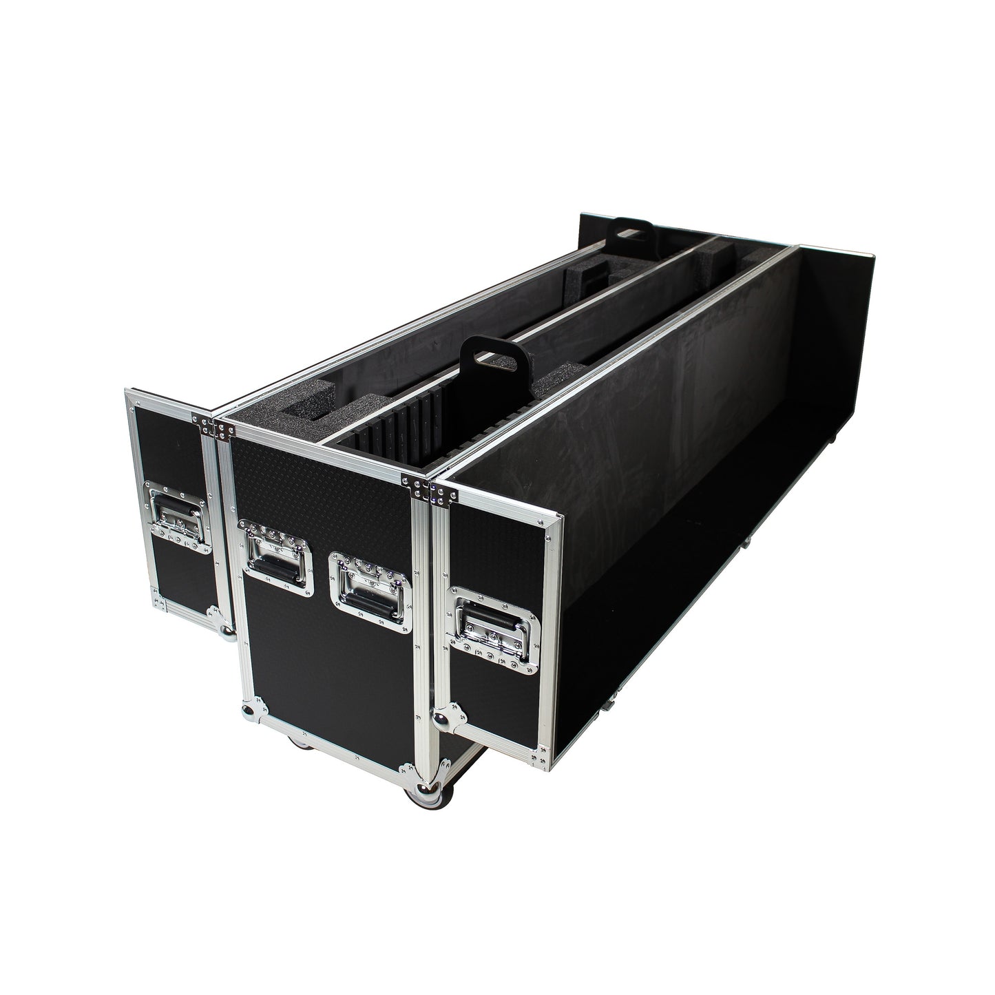 ProX Universal Dual Flat Panel Monitor Flight Case ATA Road Case | 70 in to 85 in