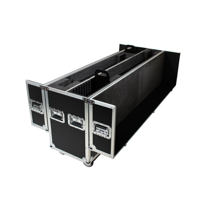 ProX Universal Dual Flat Panel Monitor Flight Case ATA Road Case | 70 in to 85 in
