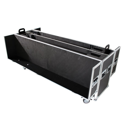 ProX Universal Dual Flat Panel Monitor Flight Case ATA Road Case | 70 in to 85 in