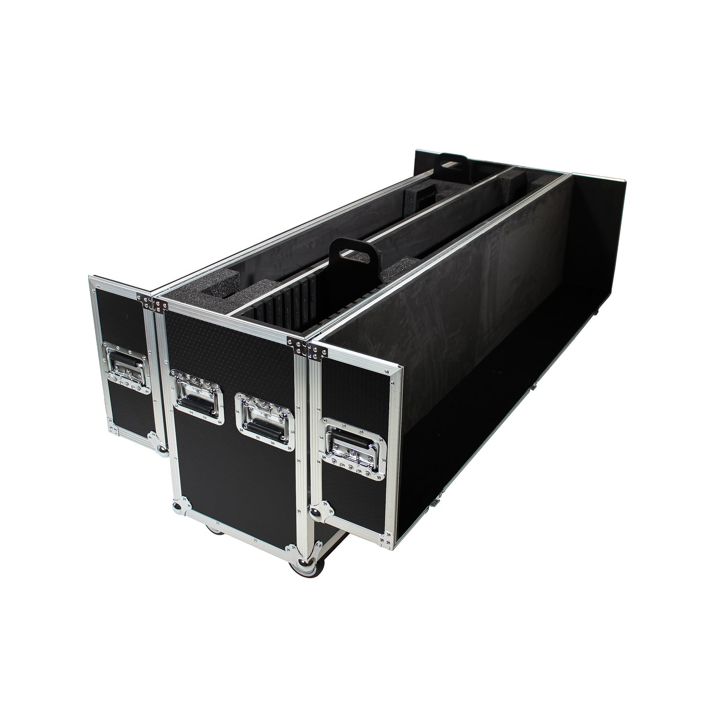ProX Universal Dual Flat Panel Monitor Flight Case ATA Road Case | 70 in to 85 in