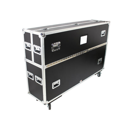 ProX Universal Dual Flat Panel Monitor Flight Case ATA Road Case | 70 in to 85 in