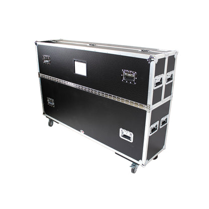ProX Universal Dual Flat Panel Monitor Flight Case ATA Road Case | 70 in to 85 in