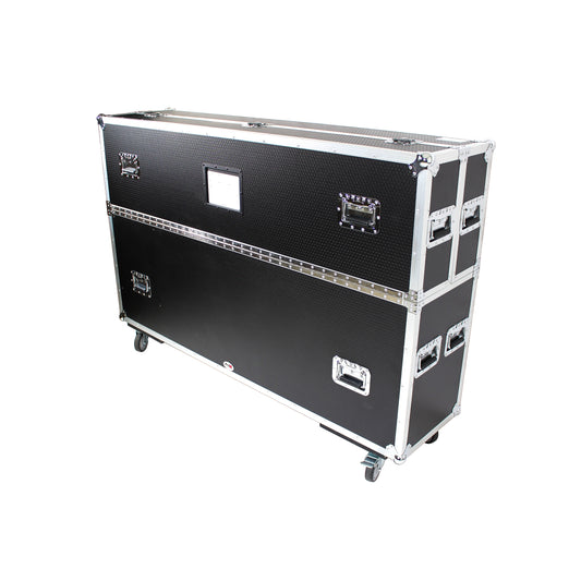 ProX Universal Dual Flat Panel Monitor Flight Case ATA Road Case | 70 in to 85 in