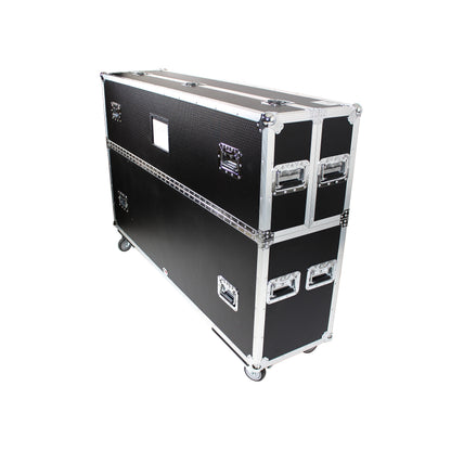 ProX Universal Dual Flat Panel Monitor Flight Case ATA Road Case | 70 in to 85 in
