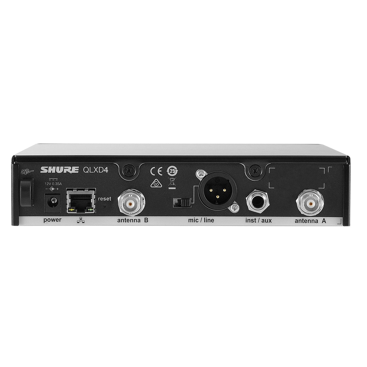 Shure QLXD4 Digital Wireless Receiver | Frequency: V50 (174-216 MHz)