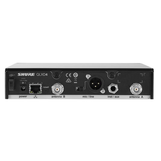 Shure QLXD4 Digital Wireless Receiver | Frequency: V50 (174-216 MHz)
