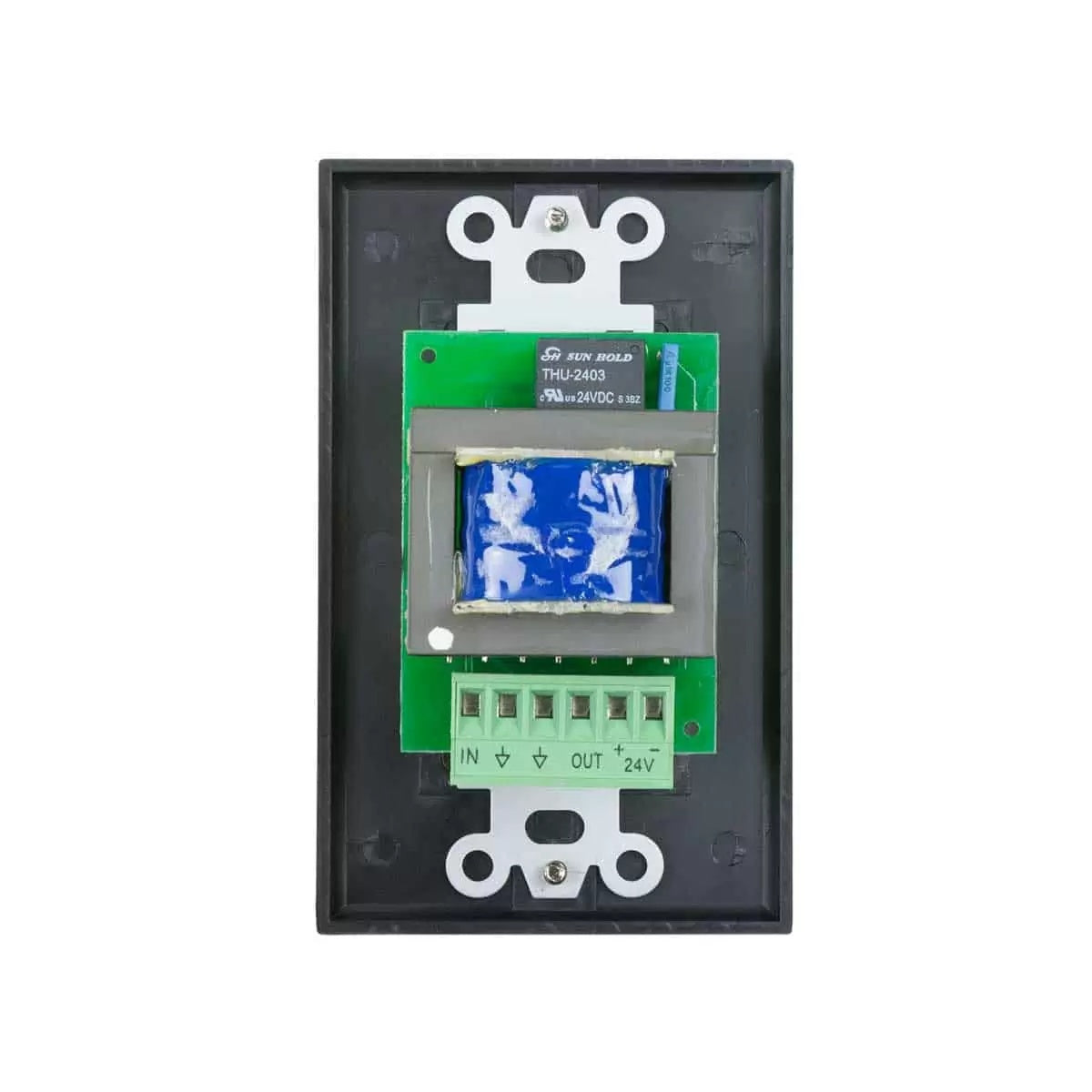 Lowell 100W Mono Volume Control With Decorator Wall Plate | With Bypass | Black