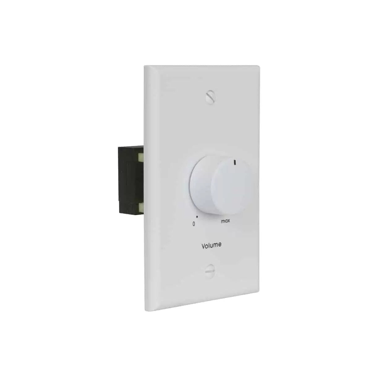 Lowell 100W Mono Volume Control With Standard Wall Plate | Without Bypass | White