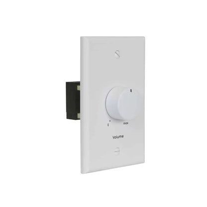 Lowell 100W Mono Volume Control With Standard Wall Plate | Without Bypass | White