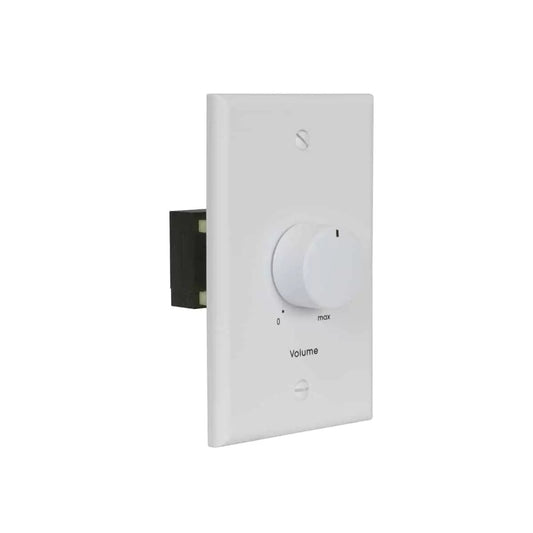 Lowell 100W Mono Volume Control With Standard Wall Plate | Without Bypass | White
