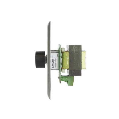 Lowell 200W Mono Volume Control With 2-Gang Standard Wall Plate | Stainless Steel