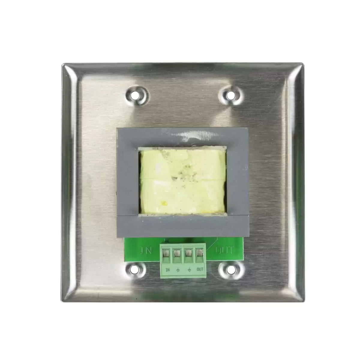 Lowell 200W Mono Volume Control With 2-Gang Standard Wall Plate | Stainless Steel