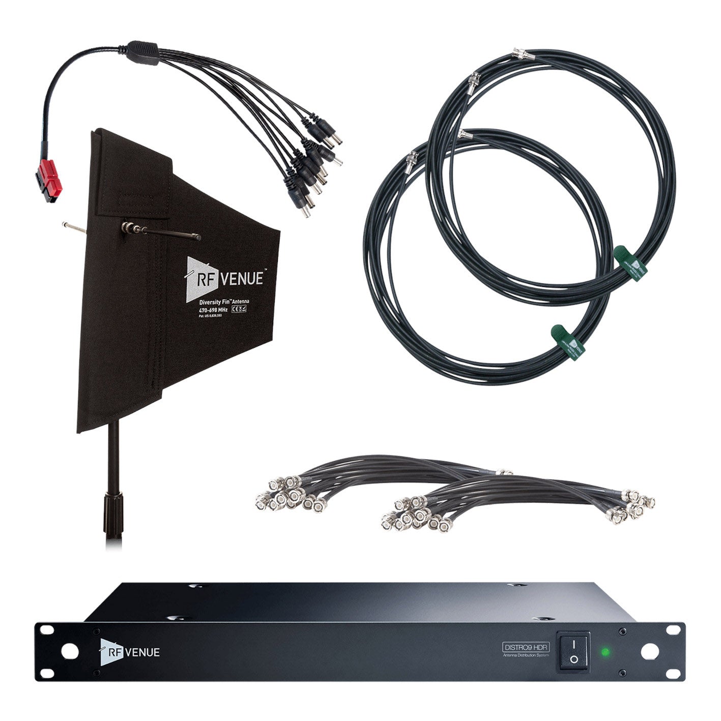 RF Venue DFIND9 DISTRO9 HDR Diversity Fin Bundle