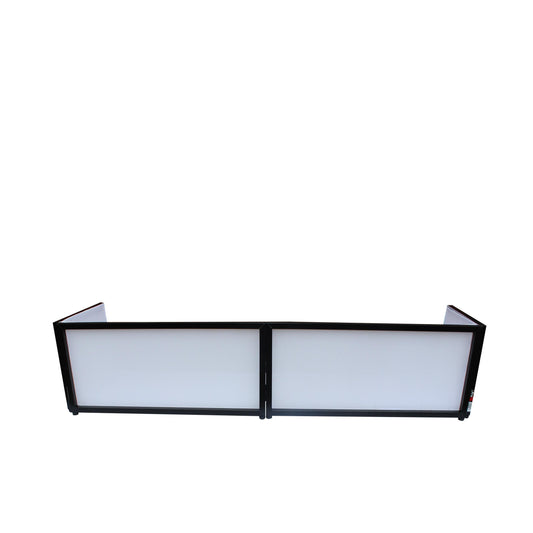 ProX Tabletop DJ Facade 4-Panel Foldable Booth With Scrims | Black