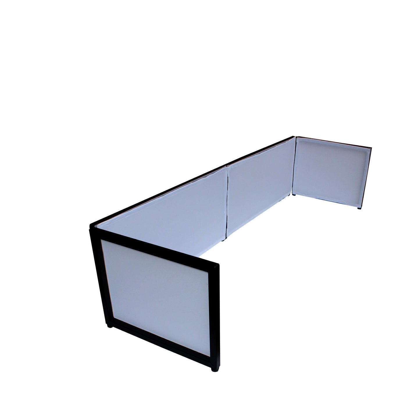 ProX Tabletop DJ Facade 4-Panel Foldable Booth With Scrims | Black