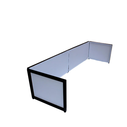 ProX Tabletop DJ Facade 4-Panel Foldable Booth With Scrims | Black