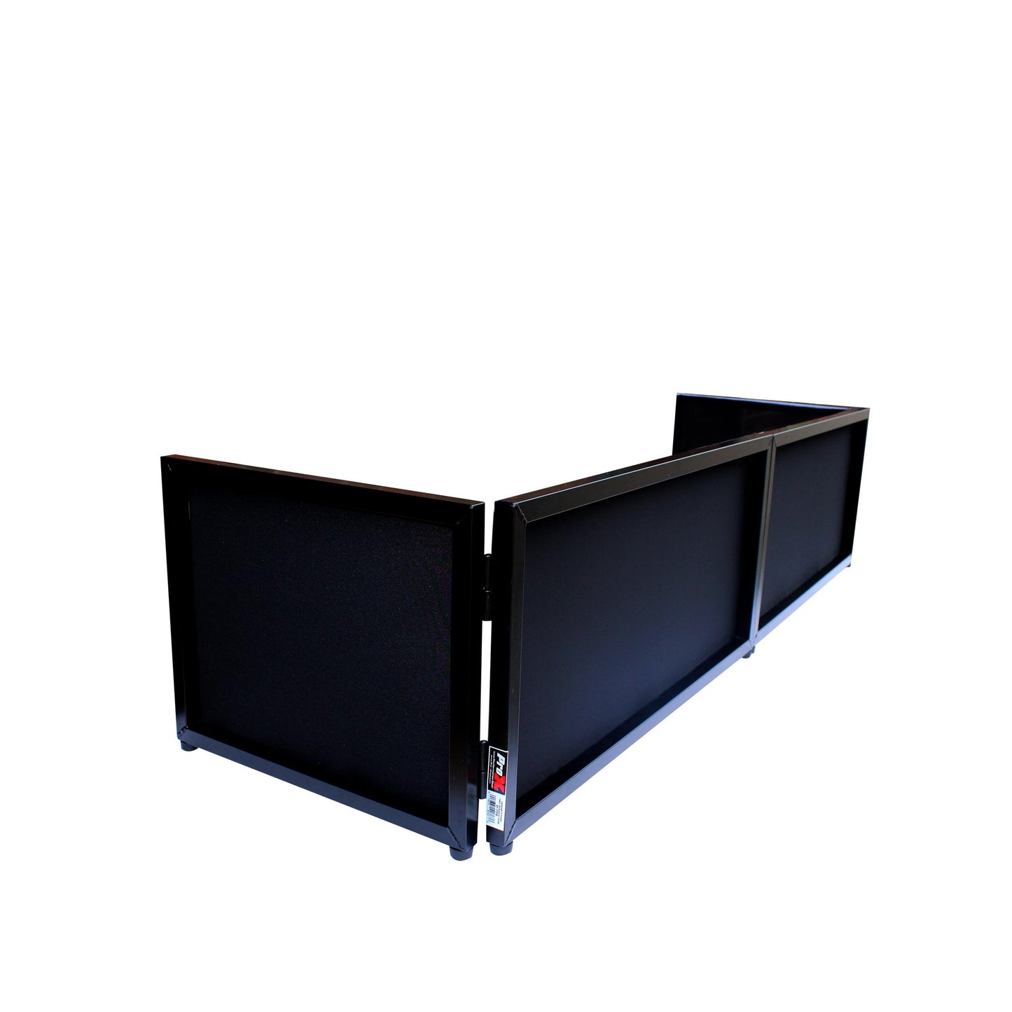 ProX Tabletop DJ Facade 4-Panel Foldable Booth With Scrims | Black