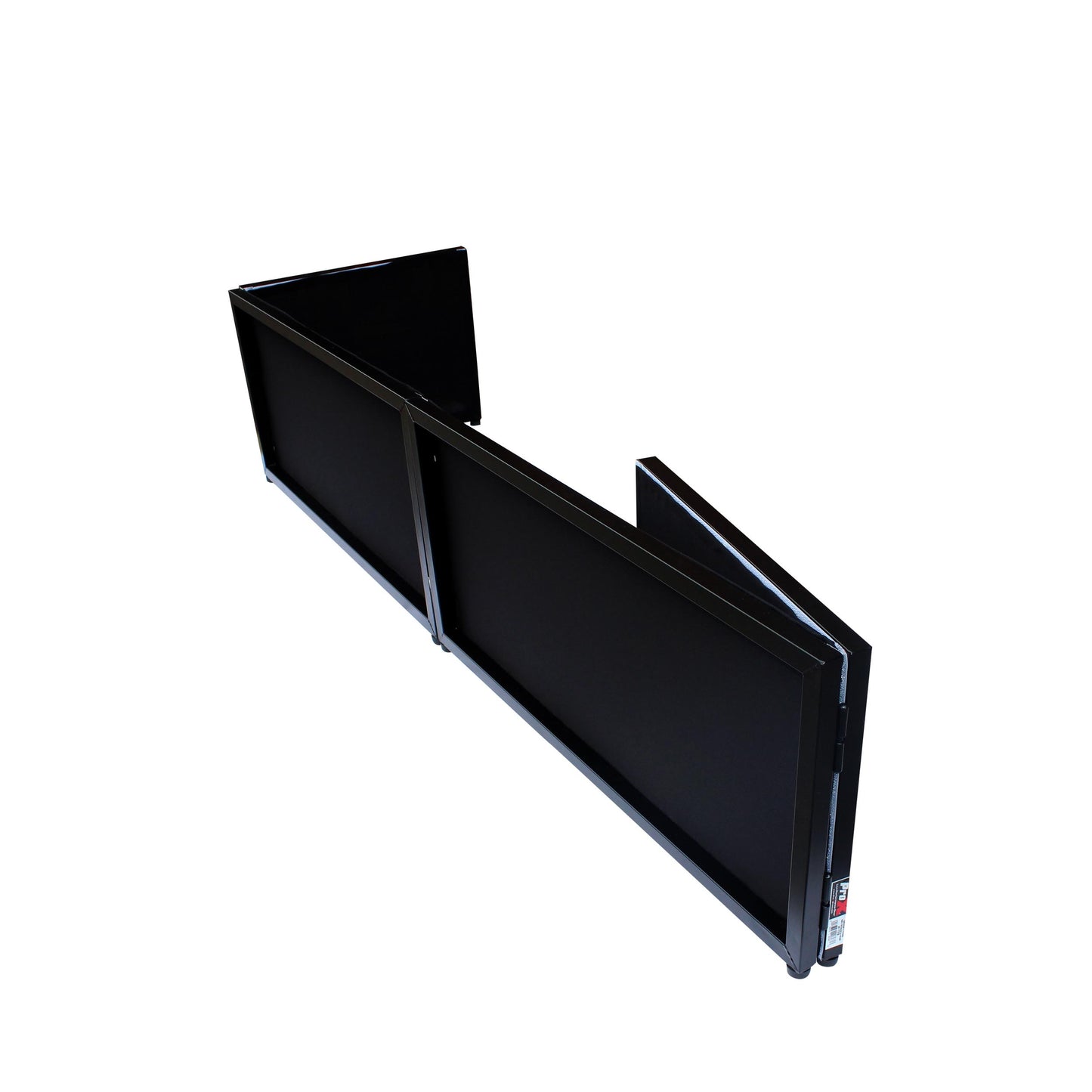 ProX Tabletop DJ Facade 4-Panel Foldable Booth With Scrims | Black