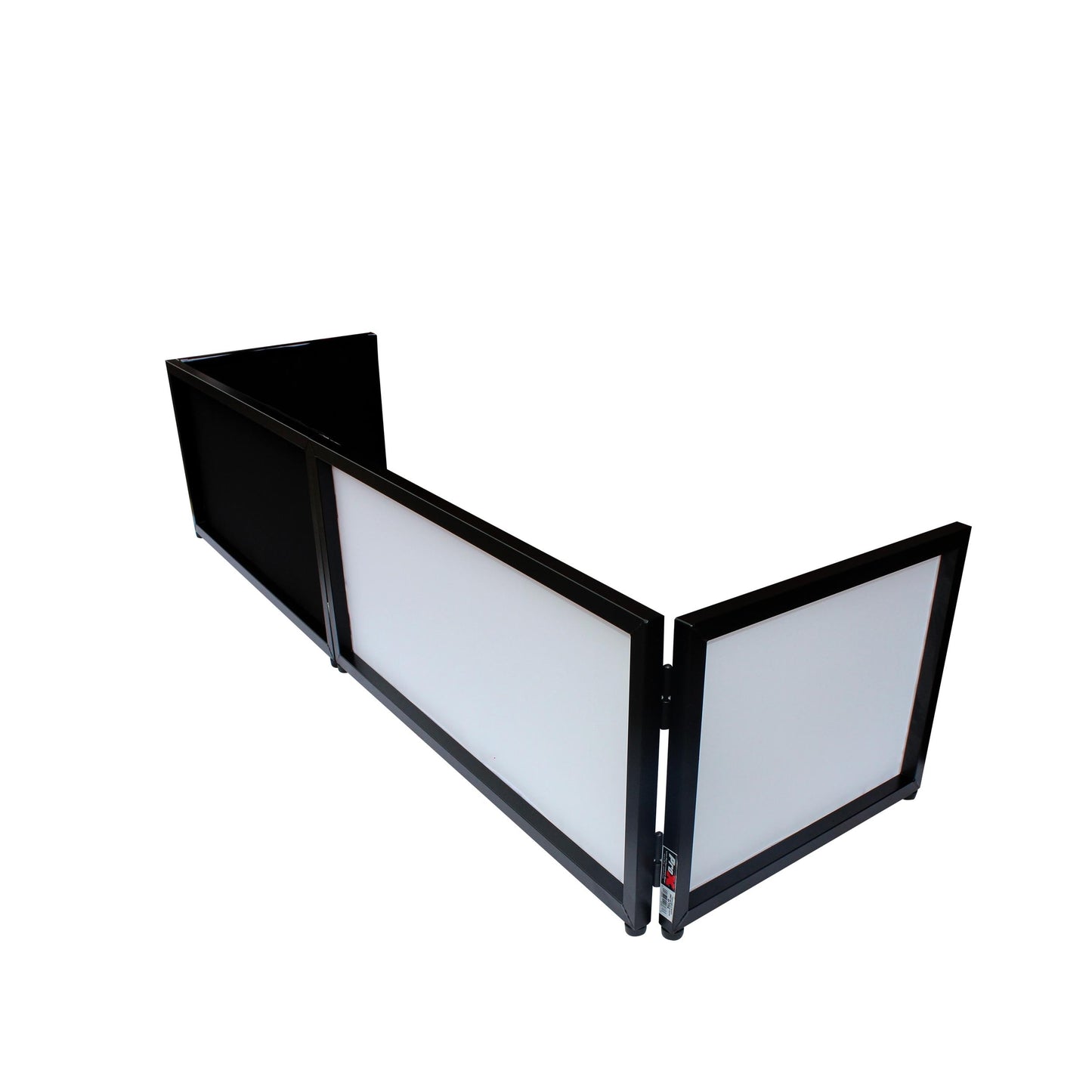 ProX Tabletop DJ Facade 4-Panel Foldable Booth With Scrims | Black
