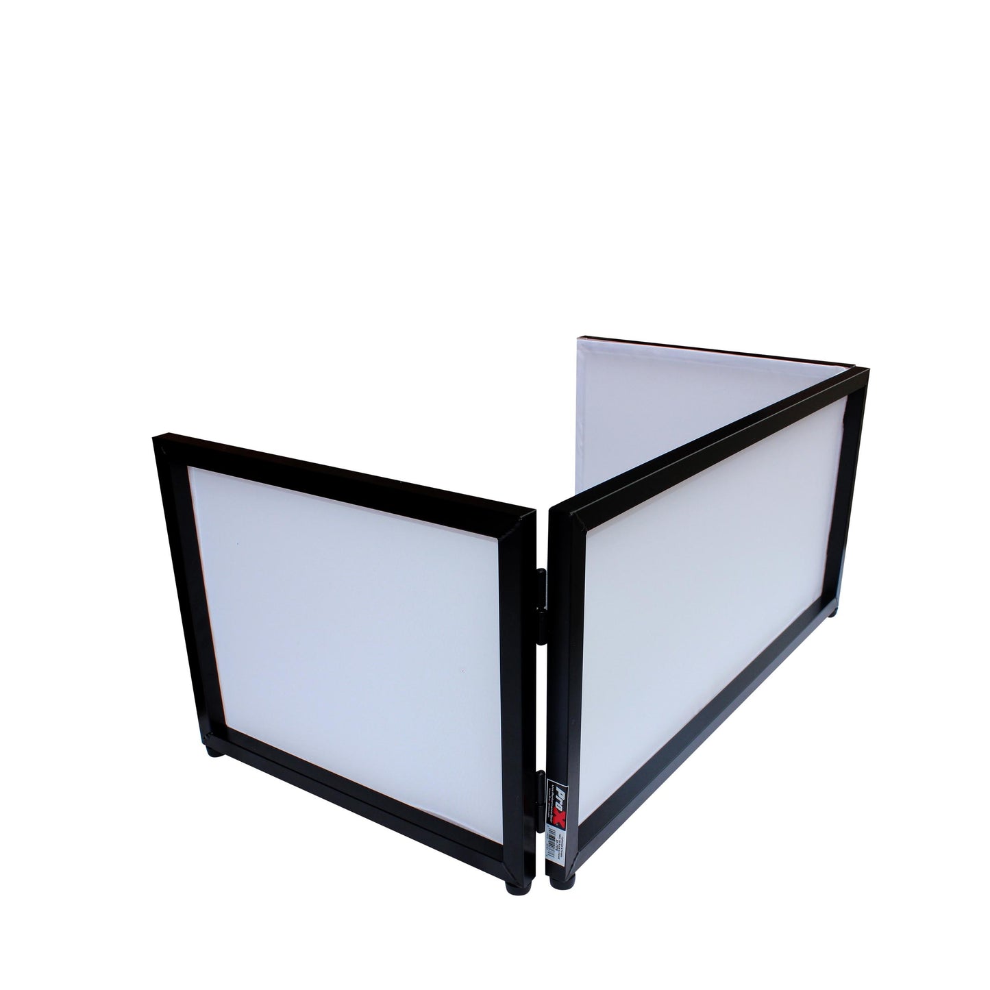ProX Tabletop DJ Facade 4-Panel Foldable Booth With Scrims | Black