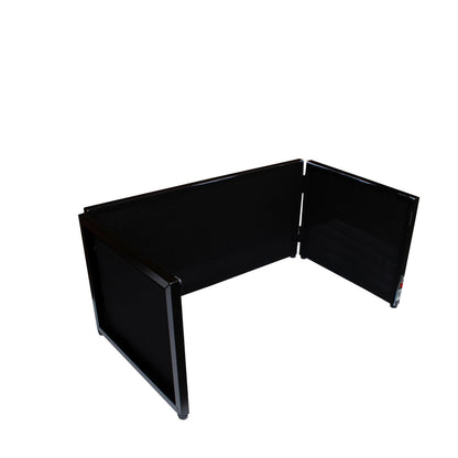 ProX Tabletop DJ Facade 4-Panel Foldable Booth With Scrims | Black