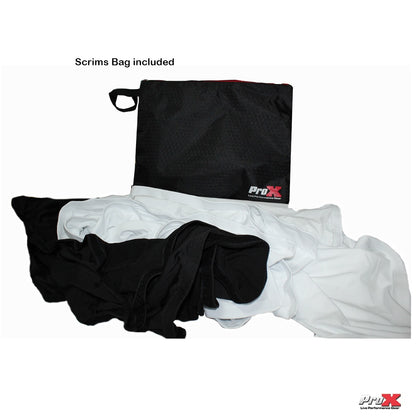 ProX Tabletop DJ Facade 4-Panel Foldable Booth With Scrims | Black