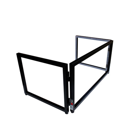 ProX Tabletop DJ Facade 4-Panel Foldable Booth With Scrims | Black