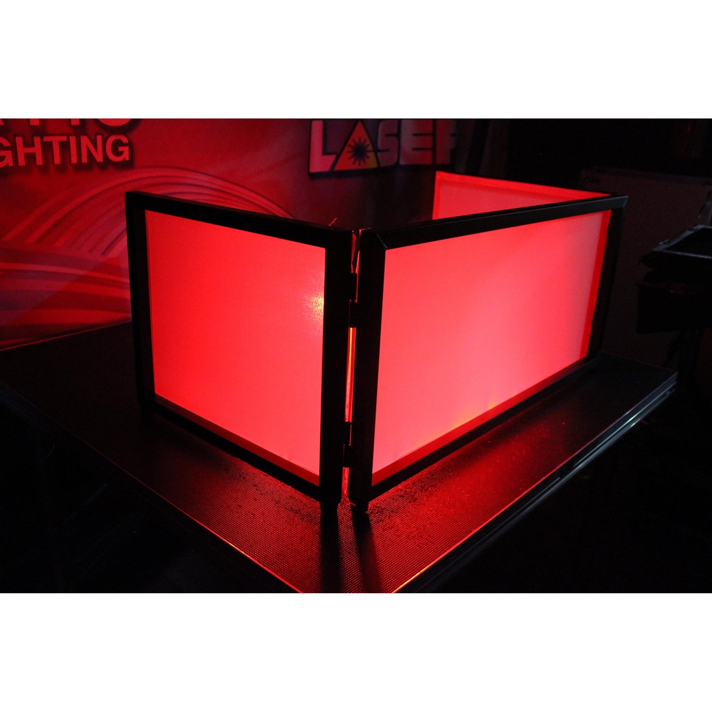 ProX Tabletop DJ Facade 4-Panel Foldable Booth With Scrims | Black