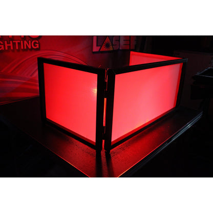 ProX Tabletop DJ Facade 4-Panel Foldable Booth With Scrims | Black