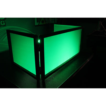 ProX Tabletop DJ Facade 4-Panel Foldable Booth With Scrims | Black