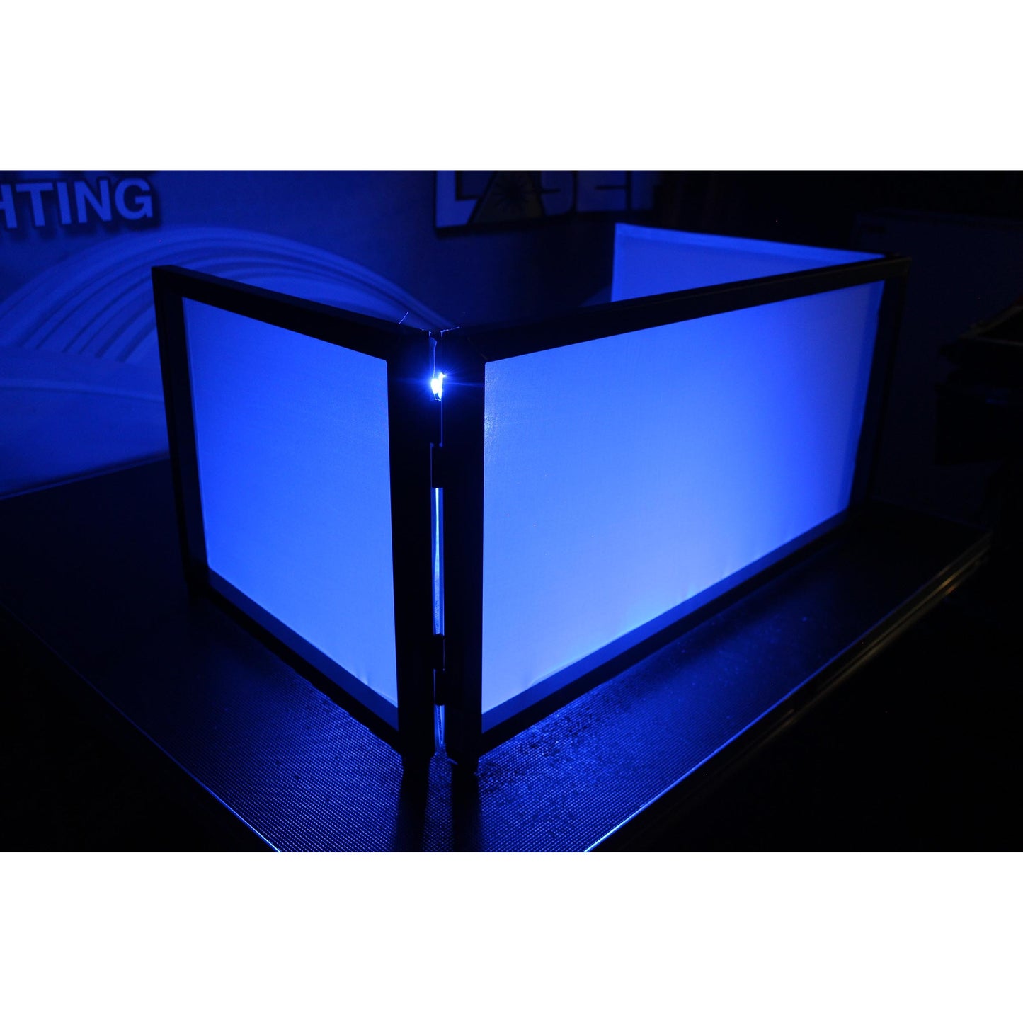 ProX Tabletop DJ Facade 4-Panel Foldable Booth With Scrims | Black