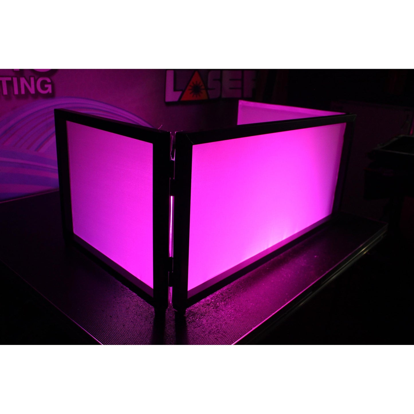 ProX Tabletop DJ Facade 4-Panel Foldable Booth With Scrims | Black