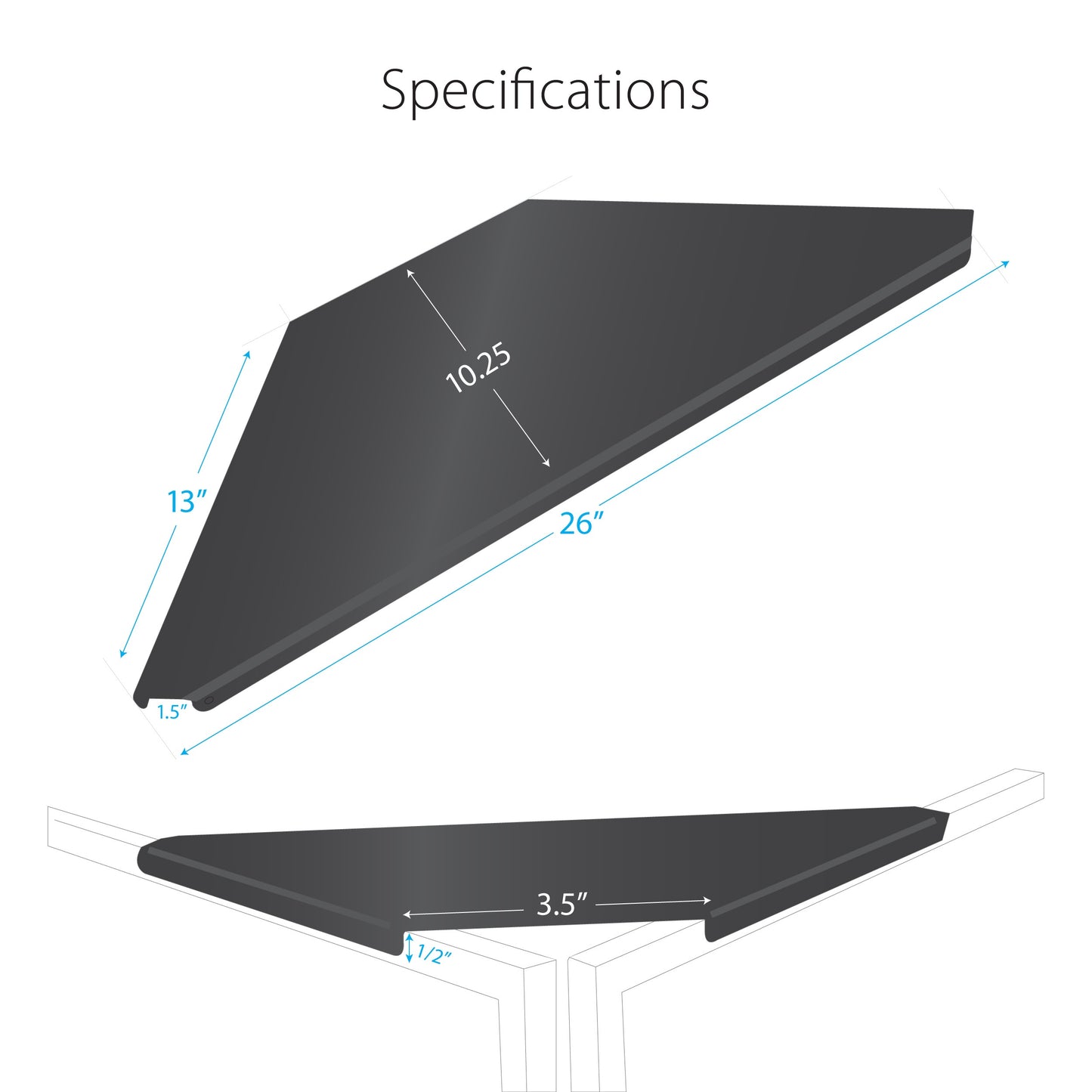 ProX Universal Set of Corner Shelves for DJ Facades | Black