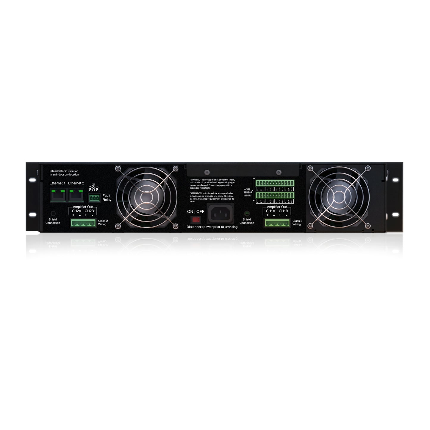 AtlasIED DNA2404DL 4-Channel 70.7V Dante Network Amplifier