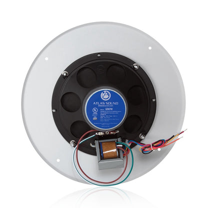 AtlasIED DD87W-HC 8" In-Ceiling Coaxial Speaker With Transformer and Baffle