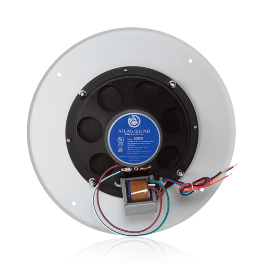 AtlasIED DD87W-HC 8" In-Ceiling Coaxial Speaker With Transformer and Baffle